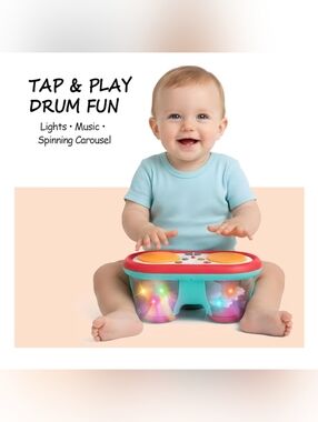 Hand Tap Music Drum Lots Of Light Musical Baby Toys 8 Drum Sounds 16 Melodies